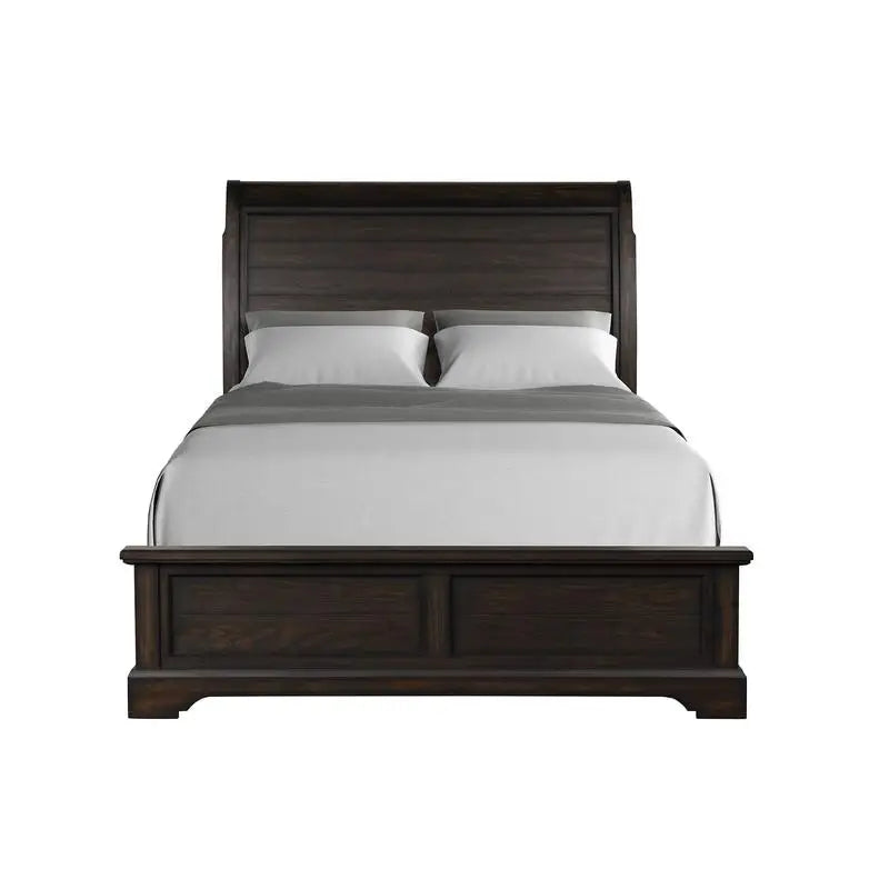 Queen Sleigh Bed Set with Dresser, Mirror, Chest & Nightstand