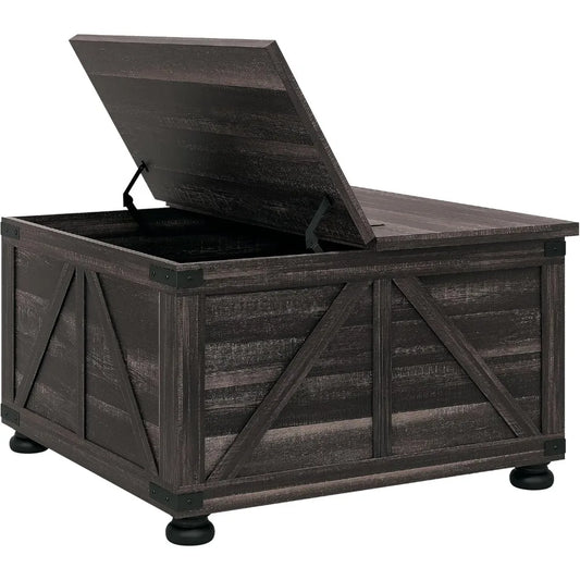 Farmhouse Coffee Table with Hidden Storage