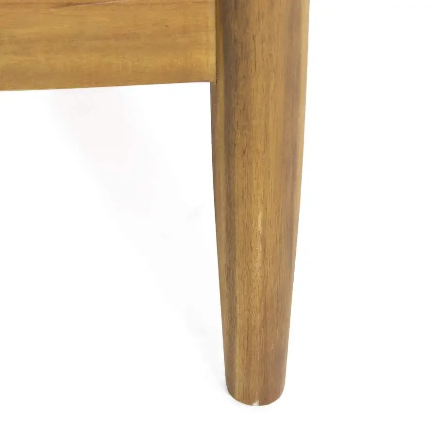 Outdoor Acacia Wood Loveseat with Coffee Table