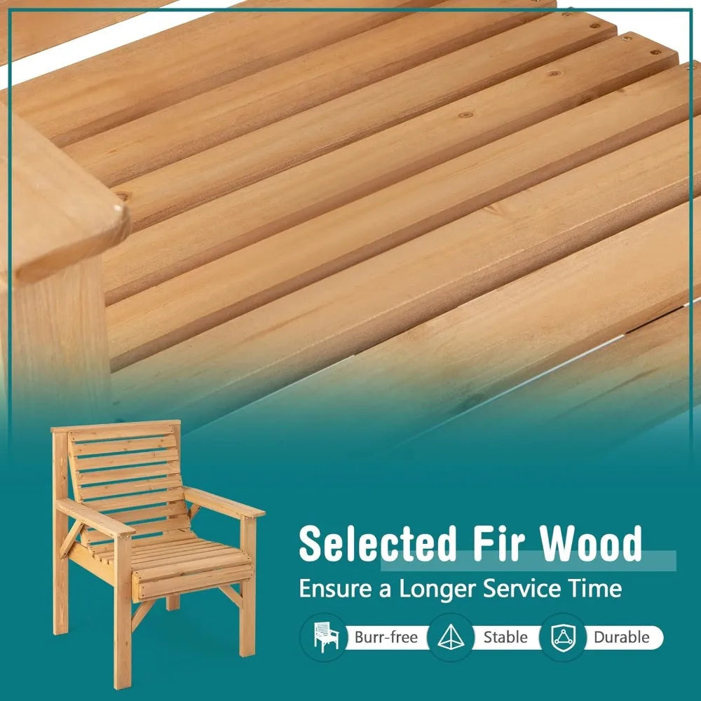 Solid Wood Outdoor Patio Chair