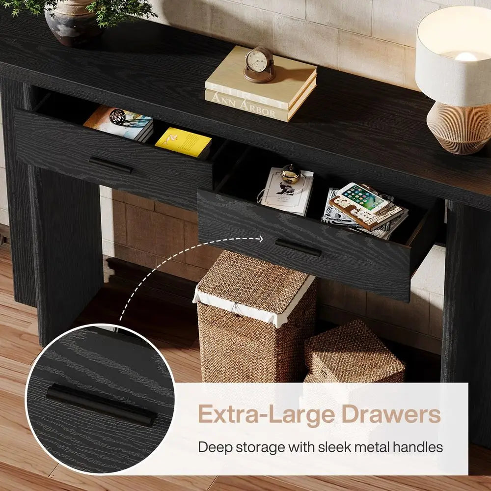 Farmhouse Console Table with 2 Drawers