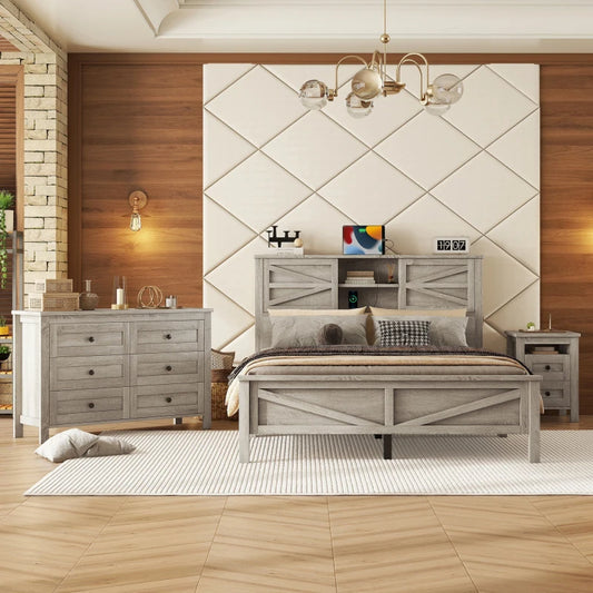 3-Piece Farmhouse Bedroom Sets Full & Queen Size