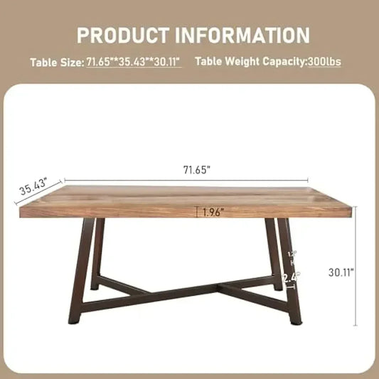 Solid Wood Dining Table seats 6