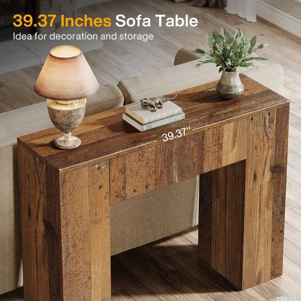 Farmhouse Wooden Entryway Table