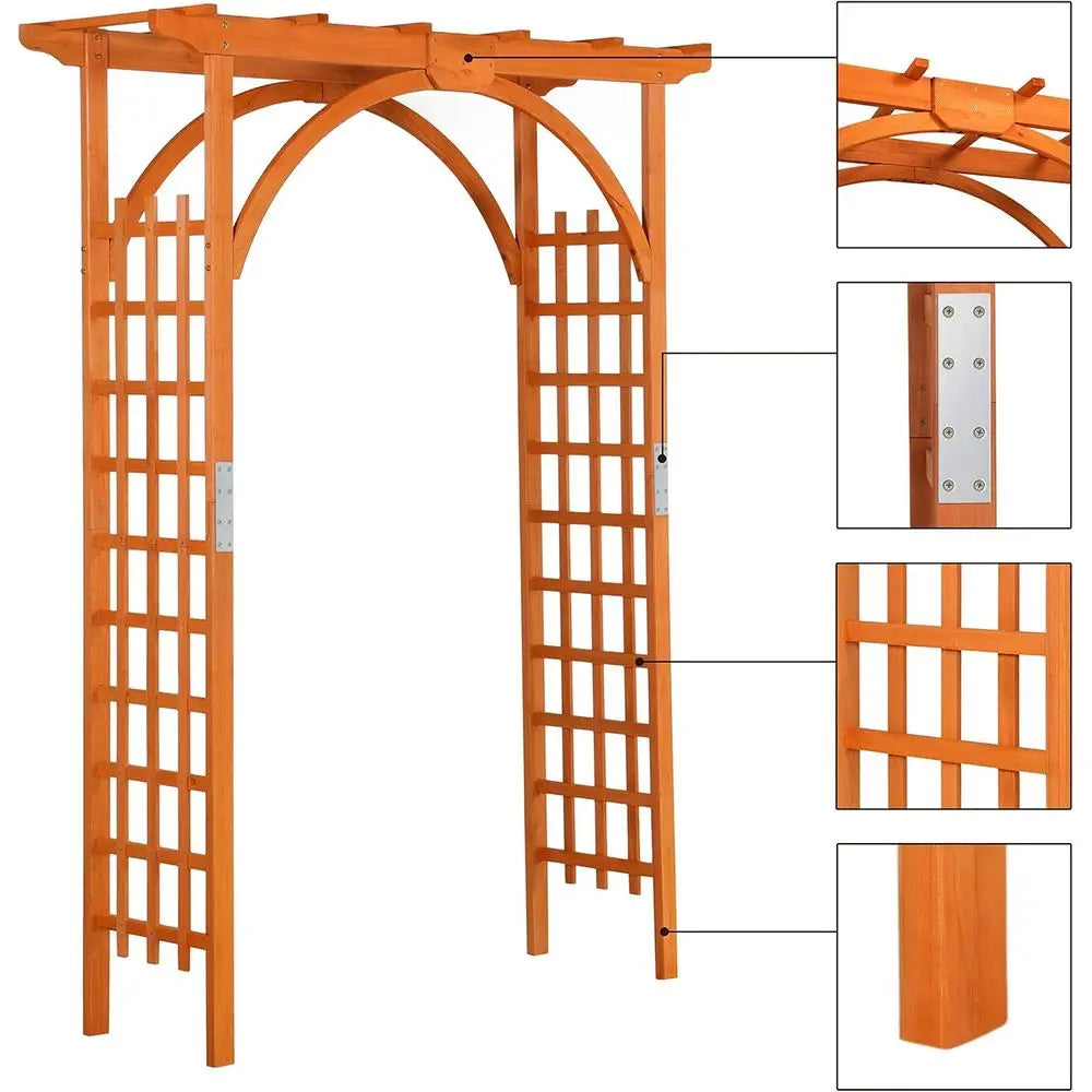Wooden Garden Trellis Arch for Climbing Plants
