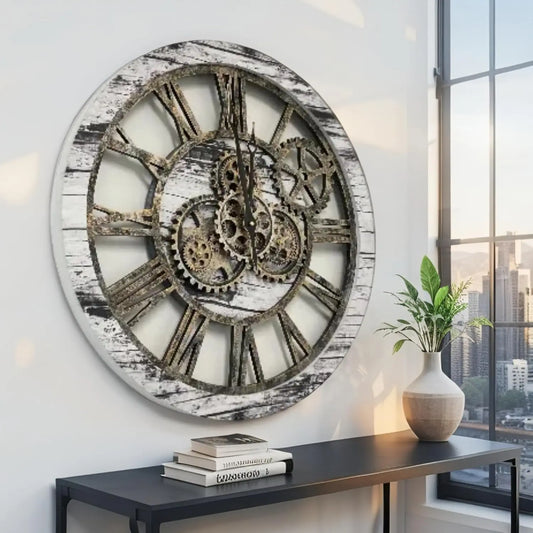 Industrial Rustic Farmhouse Wall Clock