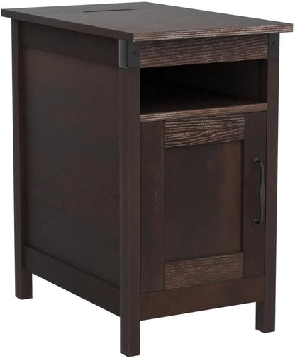 Farmhouse End Table with Charging Station