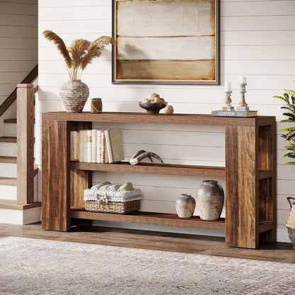 Farmhouse 3-Tier Console Table