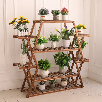 Wooden Plant Stand for Indoor, Outdoor