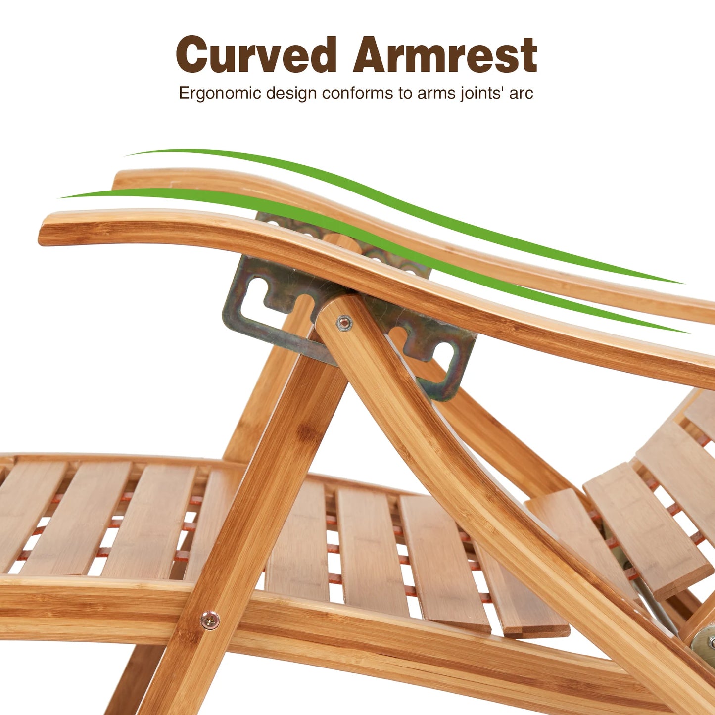 Bamboo Rocking Chair for Living Room or Backyard Patio