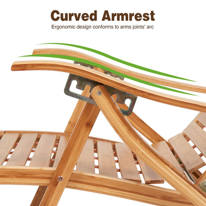 Bamboo Rocking Chair for Living Room or Backyard Patio
