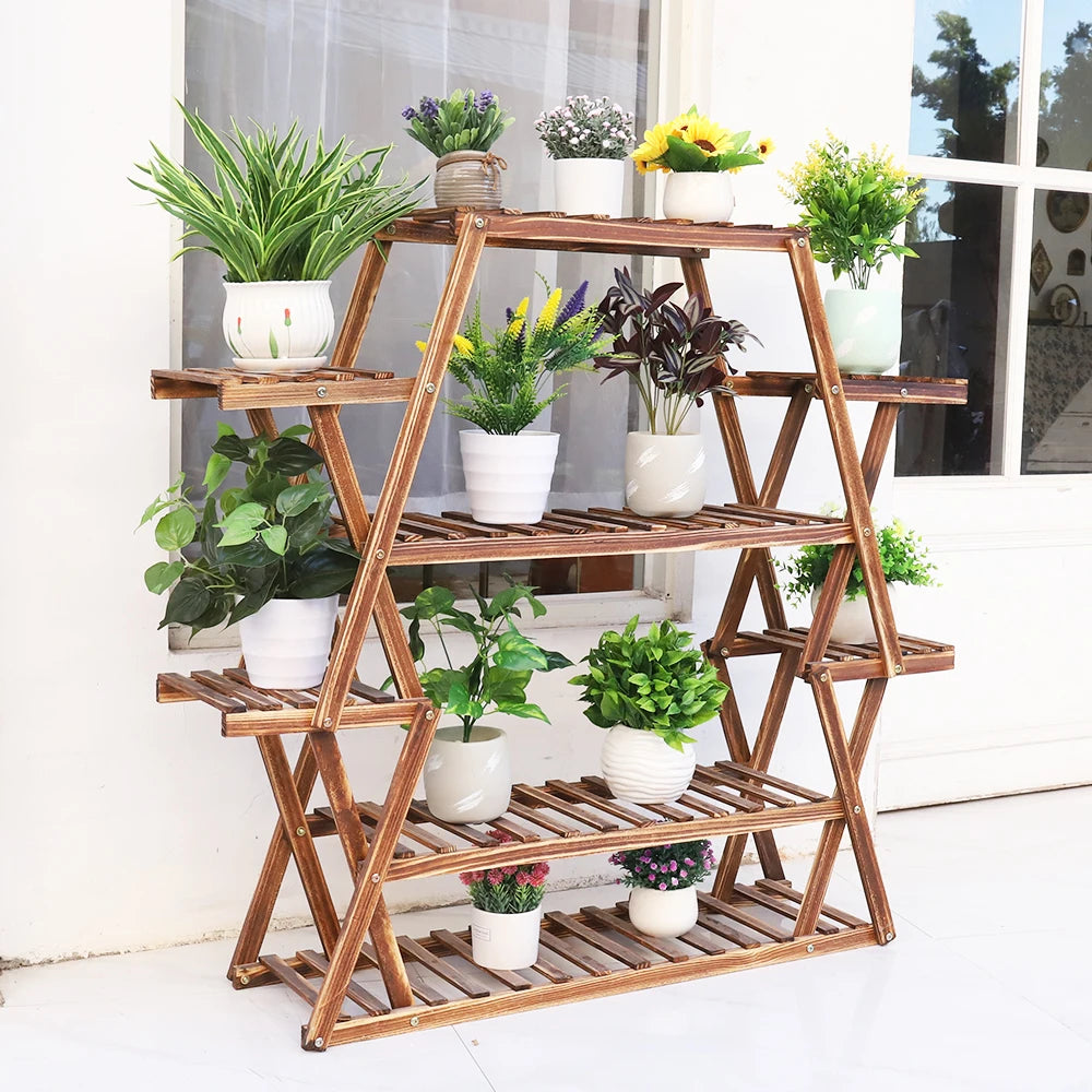 Wooden Plant Stand for Indoor, Outdoor
