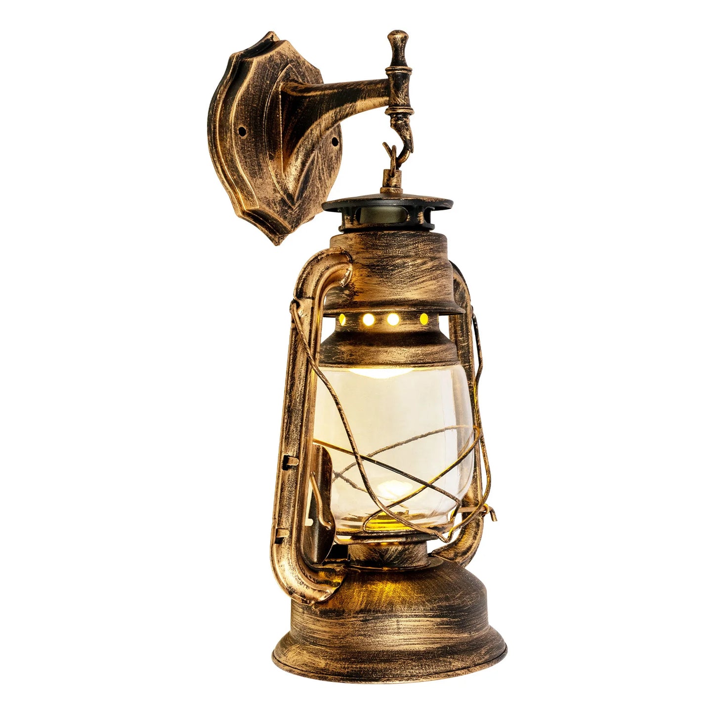 Rustic Lantern Fixture for Bedroom, Living Room or Entryway