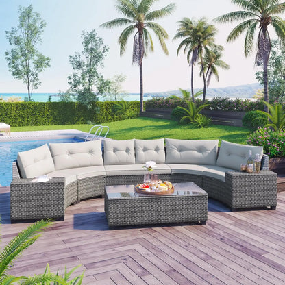 Outdoor Patio Sofa Sets with Coffee Tables