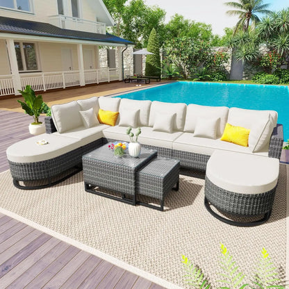 Outdoor Patio Sofa Sets with Coffee Tables