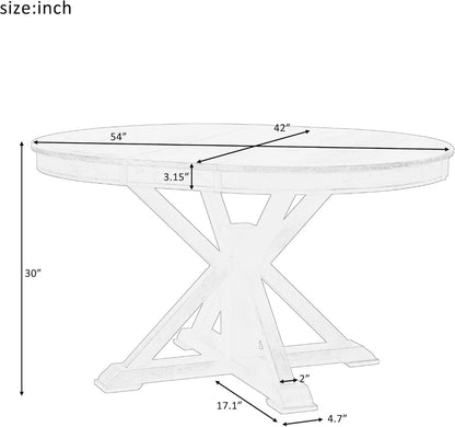 Extendable Farmhouse Dining Table seats 6