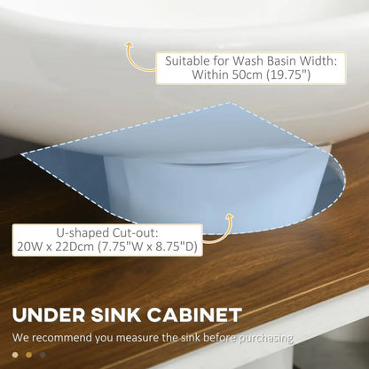 Farmhouse Pedestal Sink Bathroom Cabinet