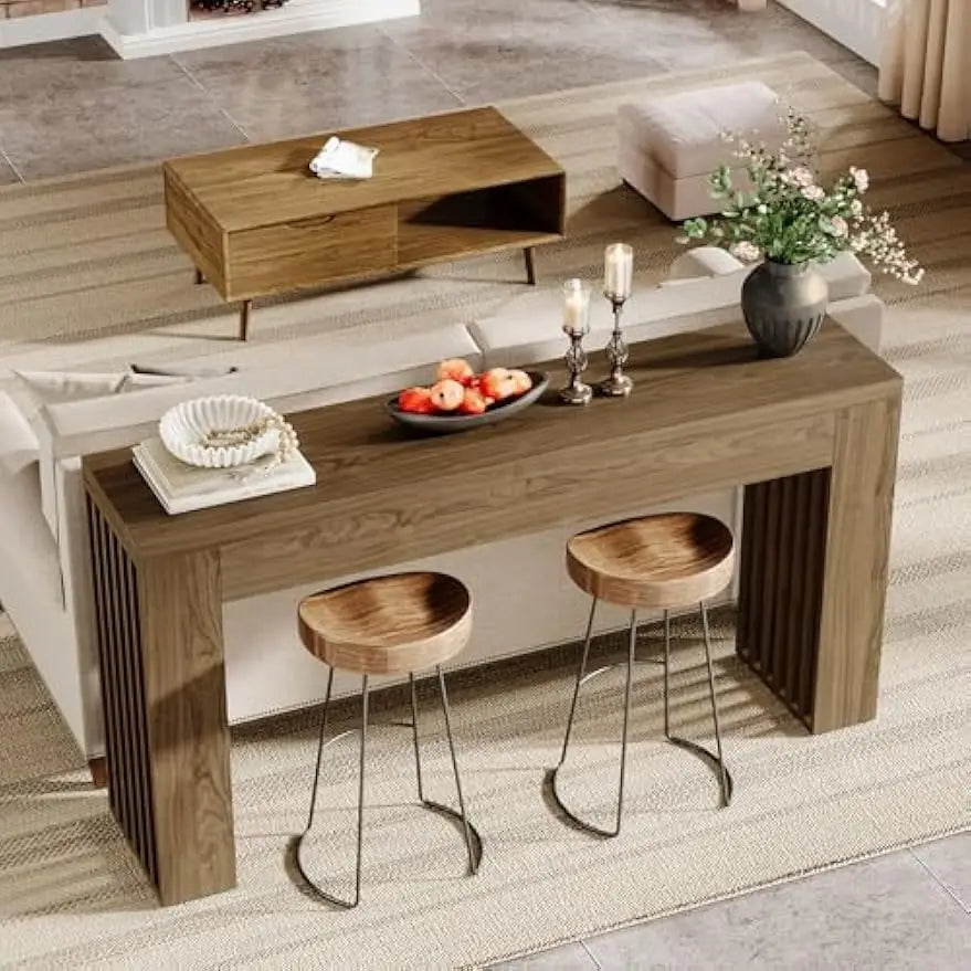 Farmhouse Entryway Table with Vertical Legs