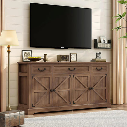Farmhouse Sideboard Buffet Cabinet with Barn Doors