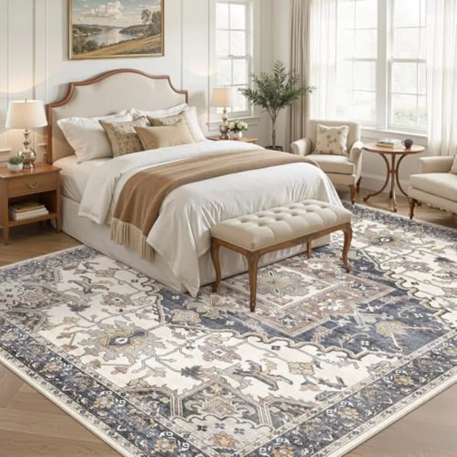 8' x 10' Non-Slip Vintage Area Rug