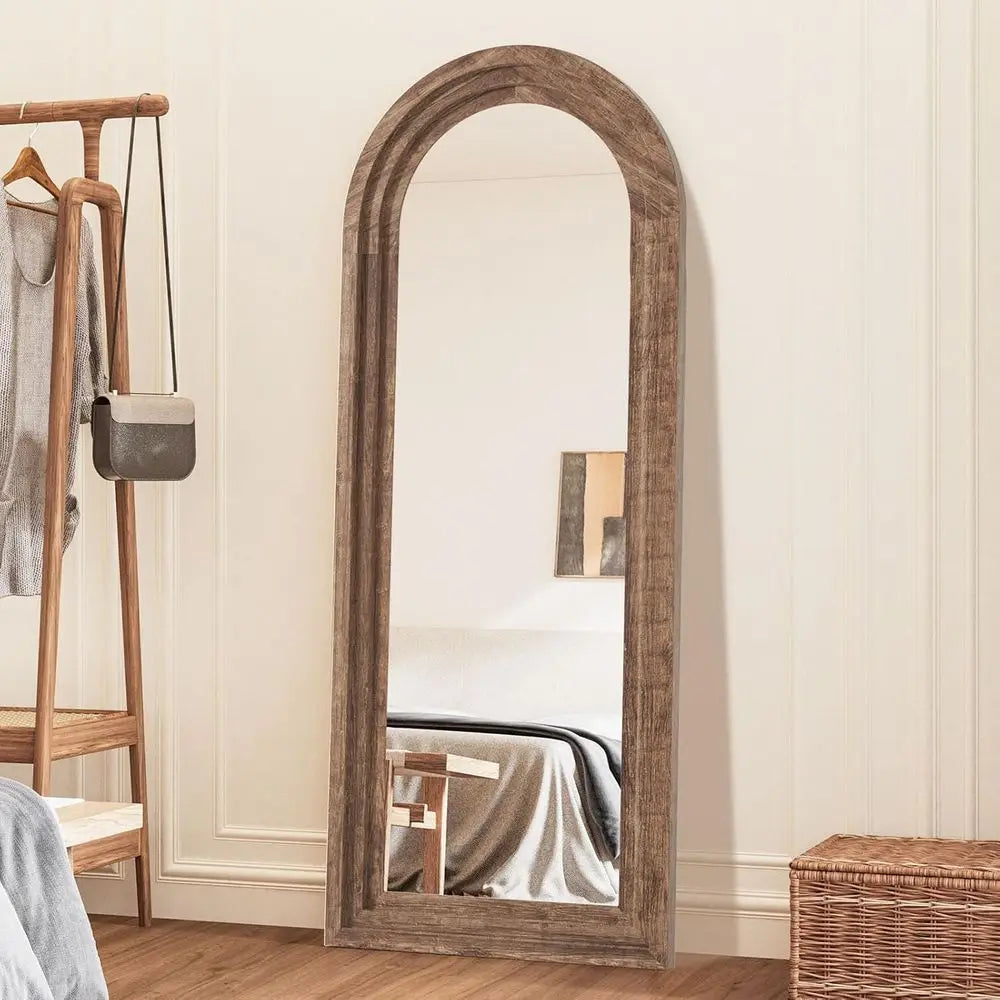 65"x24" Full Length Rustic Wooden Floor Mirror