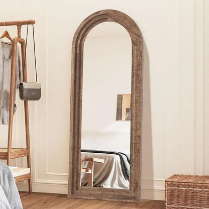 65"x24" Full Length Rustic Wooden Floor Mirror