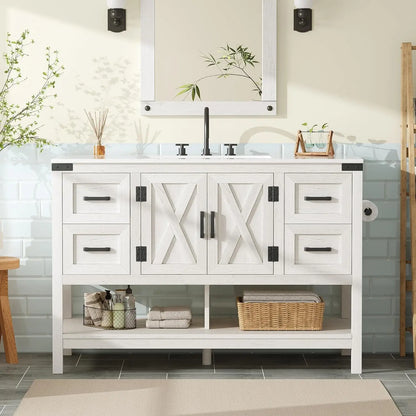 Farmhouse Bathroom Vanity with Sink