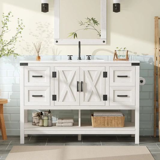 Farmhouse Bathroom Vanity with Sink