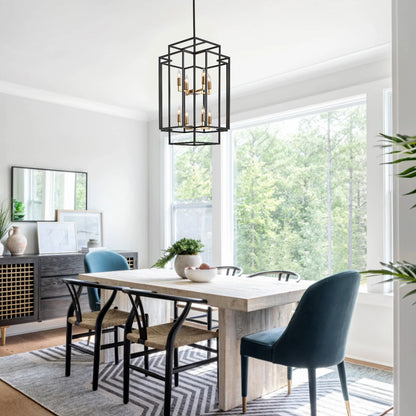 Farmhouse Lantern Pendant Light for Dining Room, Living Room or Entryway