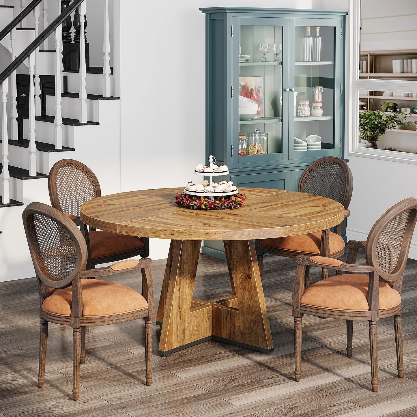 Round Wooden Dining Table