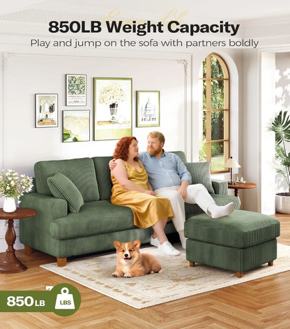 Comfy Corduroy Couch for Living Room
