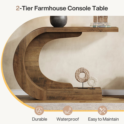 Farmhouse Console Table for Entryway, Hallway or Living Room