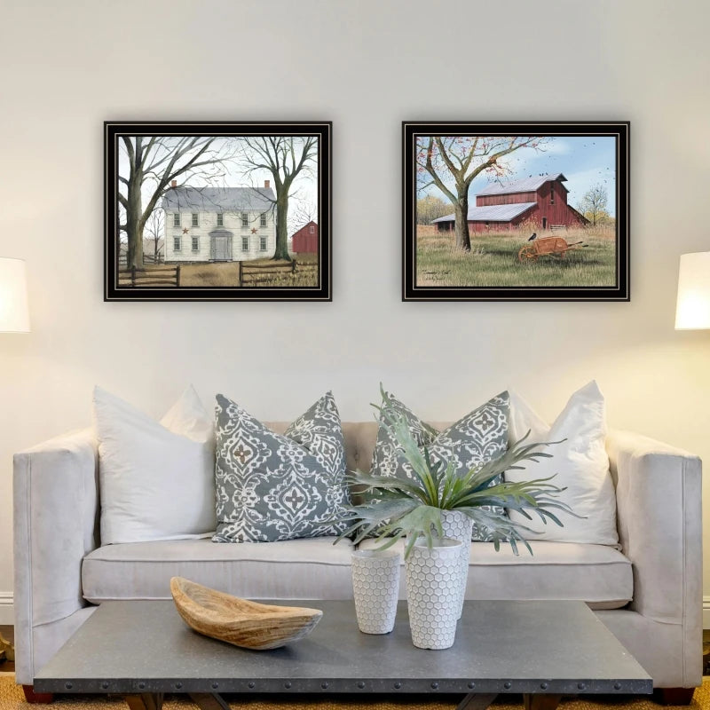 2- Piece Early American Homestead, Ready to Hang