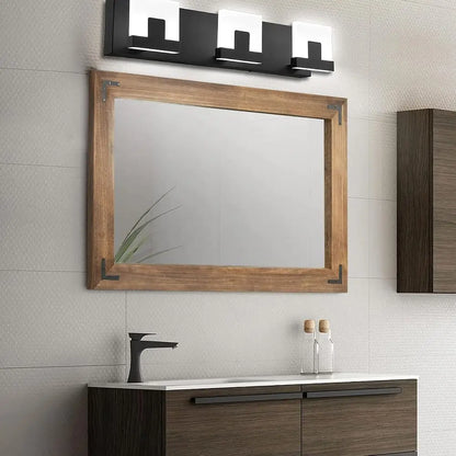 Rustic Farmhouse, Wooden Vanity Mirror for Bathroom or Bedroom