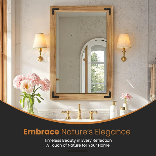 36"x24" Farmhouse Vanity Mirror for Bathroom