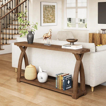 Solid Wood Farmhouse Console Table