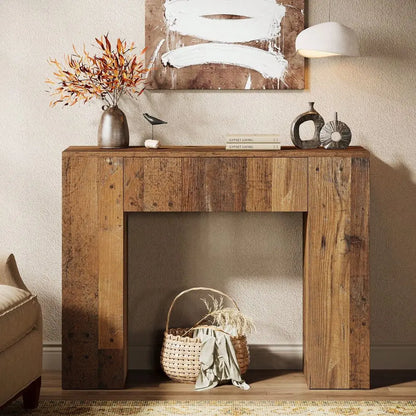 Farmhouse Wooden Entryway Table