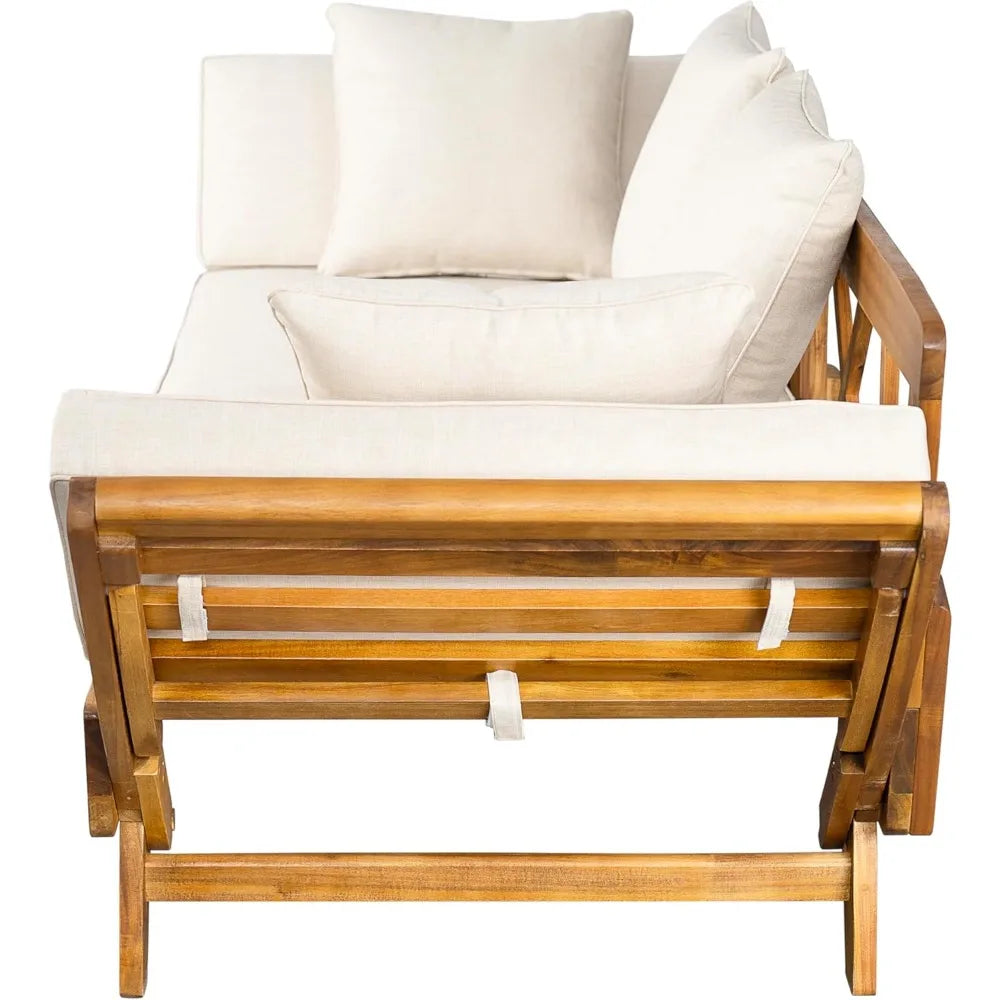 Outdoor Patio 3-Seat Sofa with Removable Cushions