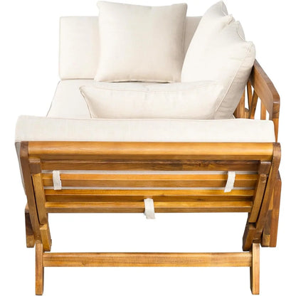 Outdoor Patio 3-Seat Sofa with Removable Cushions