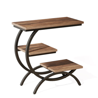 Farmhouse Industrial End Table for Couch or Bedside