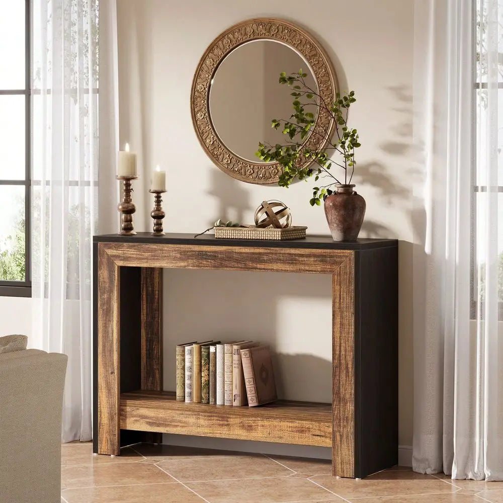 Farmhouse Console Table for Entryway or Living Room