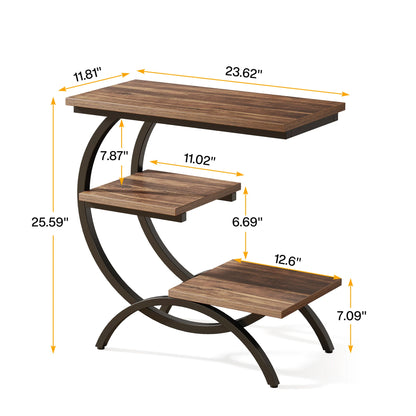 Farmhouse Industrial End Table for Couch or Bedside