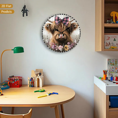 Scottish Highland Cow Wall Clock