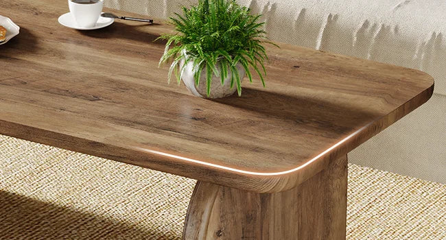 Farmhouse Coffee Table with Sturdy Base