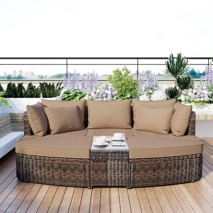 Outdoor Patio Sofa Sets with Coffee Tables