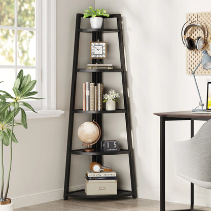 Wooden Corner Bookshelf & Display Shelves