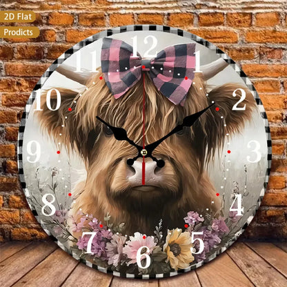 Scottish Highland Cow Wall Clock