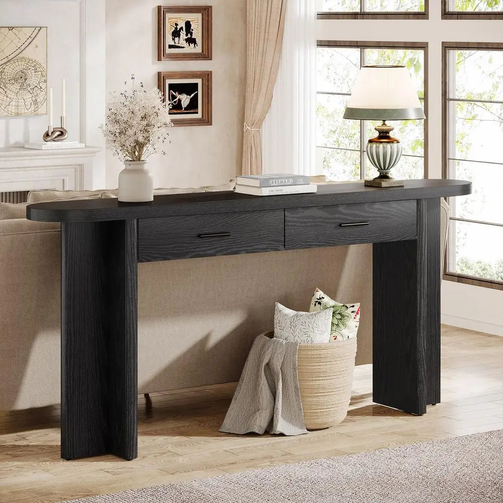 Farmhouse Console Table with 2 Drawers
