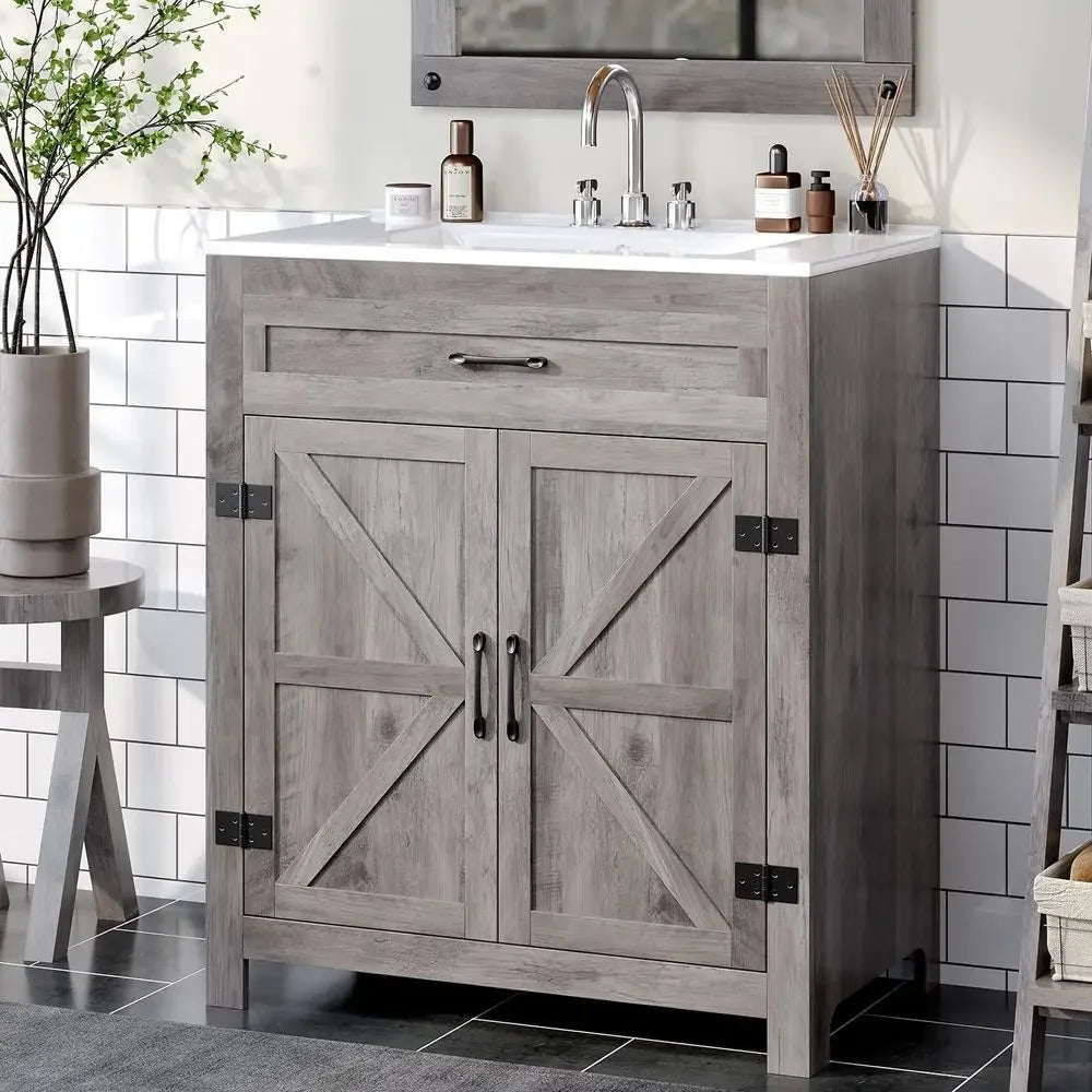 Farmhouse Bathroom Vanity with Sink