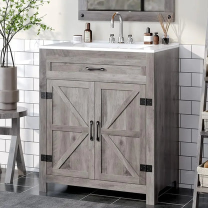 Farmhouse Bathroom Vanity with Sink
